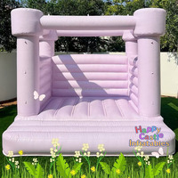 Structure gonflable commerciale de 10 et 13 pieds, personnalisable, aux couleurs pastel (vert, rose, jaune, blanc) pour la location événementielle
