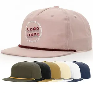 Hs24 Cotton Polyester Tùy Chỉnh Đồng Bằng Màu Đen 5 Bảng Điều Chỉnh 256 Trống Trucker Veracap Dây Snapback Cap Hat Thiết Kế