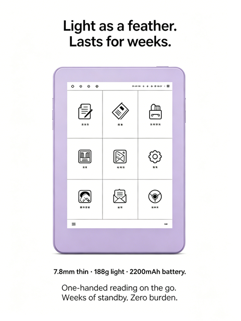 6" 300PPI E-Ink Reader RK3566 Android 11, 3GB+32GB Dual Warm-Cold Light, EPUB PDF MOBI, Eye-Protection OEM CE