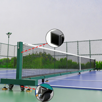 Poteaux et filets de pickleball mobiles encastrables pour extérieur, système de filet de pickleball portable, fournis directement par l'usine