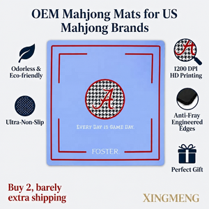 Tapete de Mahjong Personalizado de Carolina del Norte, Antideslizante, Silencioso, Enrollable, Directo de Fábrica, para Juegos de <span class=keywords><strong>Cartas</strong></span>, Póker, Viajes y Campamento - Product Image 2