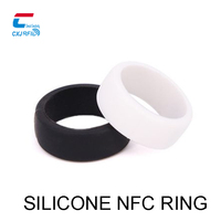 Bague intelligente NFC RFID sans contact personnalisable et inscriptible avec mini-étiquette, protocole ISO 14443A, fréquence 13,56 MHz, étanche, contrôle d'accès