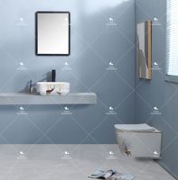WC mural en céramique moderne avec siège à fermeture douce, réservoir encastré, design gain de place pour salle de bain de luxe