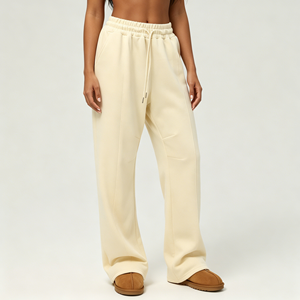 <span class=keywords><strong>Pantaloni</strong></span> Sportivi Casual da <span class=keywords><strong>Donna</strong></span> Stile Europeo e Americano, <span class=keywords><strong>Vita</strong></span> Alta con Coulisse, Gamba Larga Drappeggiata, Effetto Push-Up, Gamba Dritta - Product Image 2