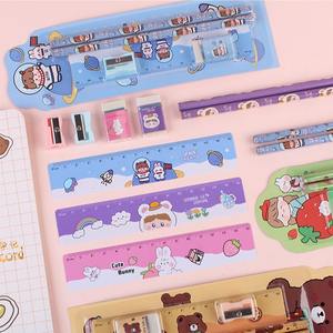 Ensemble de 5 crayons standard avec taille-<span class=keywords><strong>crayon</strong></span> Macaron Cartoon, règle mignonne, mini gomme, crayons charbon de bois - Product Image 4