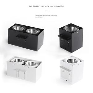 Spot LED carré moderne 5W-40W Spot LED anti-éblouissement Projecteurs réglables Lumière montée en surface de haute qualité - Product Image 3