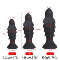 Vibromasseur réaliste télécommandé pour stimulation vaginale, point G et prostatique, avec barbelures, type monstre extraterrestre, pour femmes