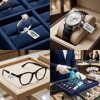 Étiquette RFID UHF pour bijoux 68x26mm avec puce M730 M830, pliable, sans colle, imprimable, pour bagues, montres, lunettes, inventaire de détail