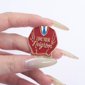 Aimez votre voisin émail broche jésus Bible religion chrétienne citation métal broche revers sac à dos Badge bijoux cadeau pour les amis - Product Image 4
