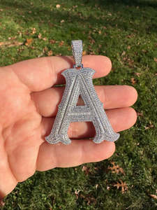 Colgantes de Moissanita Personalizados con Letras de Hip Hop, de Plata de Ley, Unisex, Joyería de Fiesta de Moda, Estilo Clásico Lujoso, Venta al por Mayor - Product Image 6