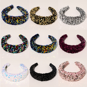 Fish Scale <strong>Sequin</strong> <strong>Headband</strong> Fashion Ball Catwalk Fashion Wide <strong>Headband</strong> for Women Hairaccessories - Product Image 3