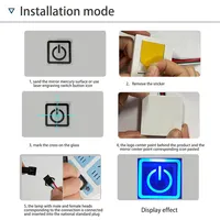 Module de commande LED 5-24V avec variateur tactile pour miroir, interrupteur tactile isolé pour miroir de salle de bain, luminosité réglable