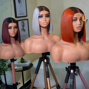 2025 nouveau XZY populaire court bob perruque 4X4 5X5 fermé Transparent HD sans colle dentelle avant <span class=keywords><strong>boucle</strong></span> brut vietnamien fournisseur de <span class=keywords><strong>cheveux</strong></span> humains - Product Image 5