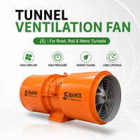 Ventilateurs axiaux à faible bruit sur mesure pour la ventilation industrielle des tunnels, à entraînement direct, pour tunnels éoliens