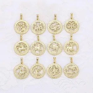 Xuping-signos de estrellas de moda del zodiaco, colgante chapado en oro de 14k coreano, venta al por mayor, 32169