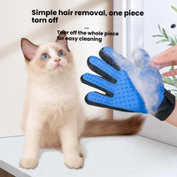 Gants en silicone écologiques pour chien avec brosse peigne, pour le bain, le nettoyage, l'élimination des poils flottants, la prévention des griffures et des morsures