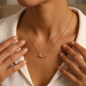 Collar con Nombre en Letras Burbuja Chapado en Oro <span class=keywords><strong>de</strong></span> 18K, Personalizado, <span class=keywords><strong>para</strong></span> Hombre y Mujer, Venta Caliente TD - Product Image 1