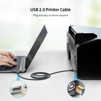 SUNGUY Kabel Pengisian Daya Cepat Tahan Lama, Kabel Transfer Data USB A ke USB B Kecepatan Tinggi untuk Penggunaan Ponsel, Laptop, dan Mobil