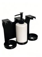 Distributeurs automatiques de savon liquide triples en plastique ABS à fixation murale pour salle de bain et hôtel