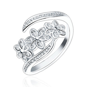 Anello regolabile a forma di fiore per donna, stile coreano, accessorio di moda per l'indice, idea regalo - Product Image 2