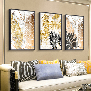Nordic Piante Foglia D'oro della Tela di Canapa Pittura <span class=keywords><strong>Poster</strong></span> <span class=keywords><strong>E</strong></span> Stampa di Arte Della Parete Immagini Per Soggiorno camera Da Letto Sala da pranzo Moderna Della Decorazione - Product Image 2