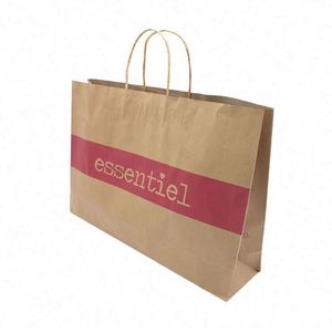 Customized Fashion Shopping <b>Bag</b> for Household Products Grocery Kraft Paper <b>Bags</b> with Twisted Handle - Product Image 2