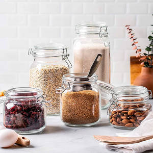 Bocaux Fido en verre Couvercle hermétique hermétique à charnière pour la fermentation du garde-manger Bocaux de stockage de cuisine Récipients de stockage des aliments en vrac - Product Image 6