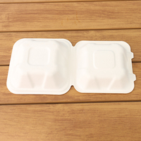 2022 nouvelle boîte de Burger de Bagasse biodégradable, emballage alimentaire, fournisseur de boîte à Lunch de Bagasse