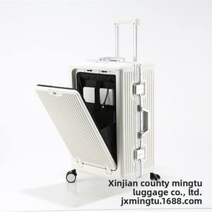 ハイエンドフロントオープニングアルミフレーム強力耐久性4スピナーホイールビジネス荷物強化大容量スーツケース - Product Image 4