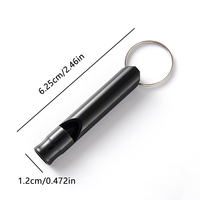 Camping en plein air randonnée EDC aluminium d'urgence survie sifflet 4mm diamètre accessoire d'entraînement avec porte-clés pour randonnée survie