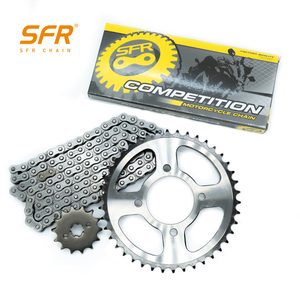 Kit de <span class=keywords><strong>Cadena</strong></span> y Piñón de Motocicleta Personalizado del Fabricante SFR, Juego de <span class=keywords><strong>Cadena</strong></span> de Transmisión 420 428 <span class=keywords><strong>520</strong></span> 530 para <span class=keywords><strong>Yamaha</strong></span> FZ1/Kawasaki Z1000 - Product Image 1