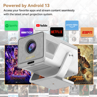 Application officielle Netflix 1400 CVIA Mini projecteur 4K Décodeur Projecteur portable Support Vidéo Projecteur 4k Natif 1080P Projecteur vidéo