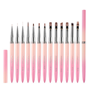Kit de 13 pinceaux à ongles professionnels à poils doux pour manucure, gel UV, liner et nail art – Fournitures de beauté - Product Image 6