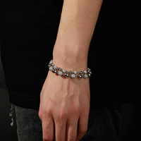 Collier Hip-hop en Cuivre Style Cyberpunk INS Européen et Américain, Chaîne à Billes Métalliques Minimalistes Neutres 6mm-8mm