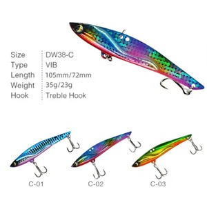 Leurre VIB métallique super longue portée 35g, leurre dur lesté pour eau salée, leurre de pêche au bar, effet 3D lumineux, vente en gros - Product Image 2