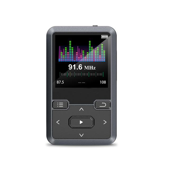 Portable Clip on Stereo MP3 Player with 1.44 Inch Display USB Fast Charging Music Player Speaker Support Recording