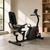 Vélo d'exercice inclinable pour la maison, la rééducation des seniors et l'entraînement cardio à faible impact, avec siège confortable et support dorsal.