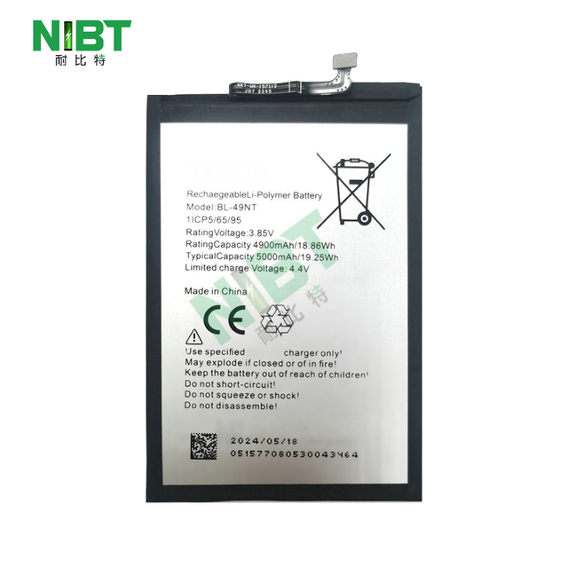 NIBT OEM 0 Cycle High Capacity BL-49NT 4900mAh 3.85V Standard Battery Mobile Phone Replacement Battery for TECNO