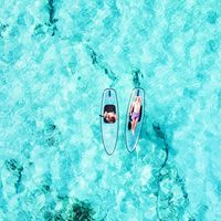 Kayak de pêche transparent en polycarbonate pour 1 personne, double siège, vue panoramique, bateau de divertissement aquatique, bateau en cristal pour attraction touristique