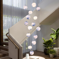 Luminaires suspendus LED Vintage Design d'intérieur de luxe pour la décoration de la maison Villa Duplex escalier DIY lustres décoratifs