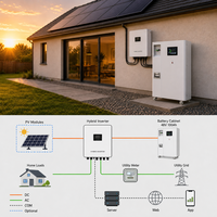 Batterie de stockage d'énergie domestique murale LiFePO4 48V 180Ah 8.64kWh, solaire hors réseau, CAN RS485 OEM ODM