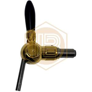 Rubinetto per birra Cosmo dorato con compensatore L35 - Product Image 1