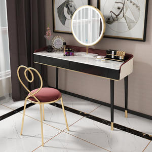 Table en <span class=keywords><strong>fer</strong></span> <span class=keywords><strong>forgé</strong></span> en <span class=keywords><strong>bois</strong></span> massif de style nordique, table de toilette en peinture piano, coiffeuse pour salon de beauté - Product Image 6