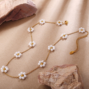 Ensemble de bracelets en chaîne de perles plaquées or, bijoux en alliage mignons pour femmes, cadeau - Product Image 6