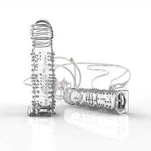 X-Man Crystal Wolf Tooth Sleeve, Funda Transparente para Estimulación del Punto G, Juguete Sexual - Product Image 1