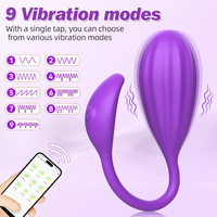 Lila Wiederaufladbarer Wasserdichter Vaginal-Vibrator mit App-Steuerung für Erwachsene Stimulations-Sexspielzeug