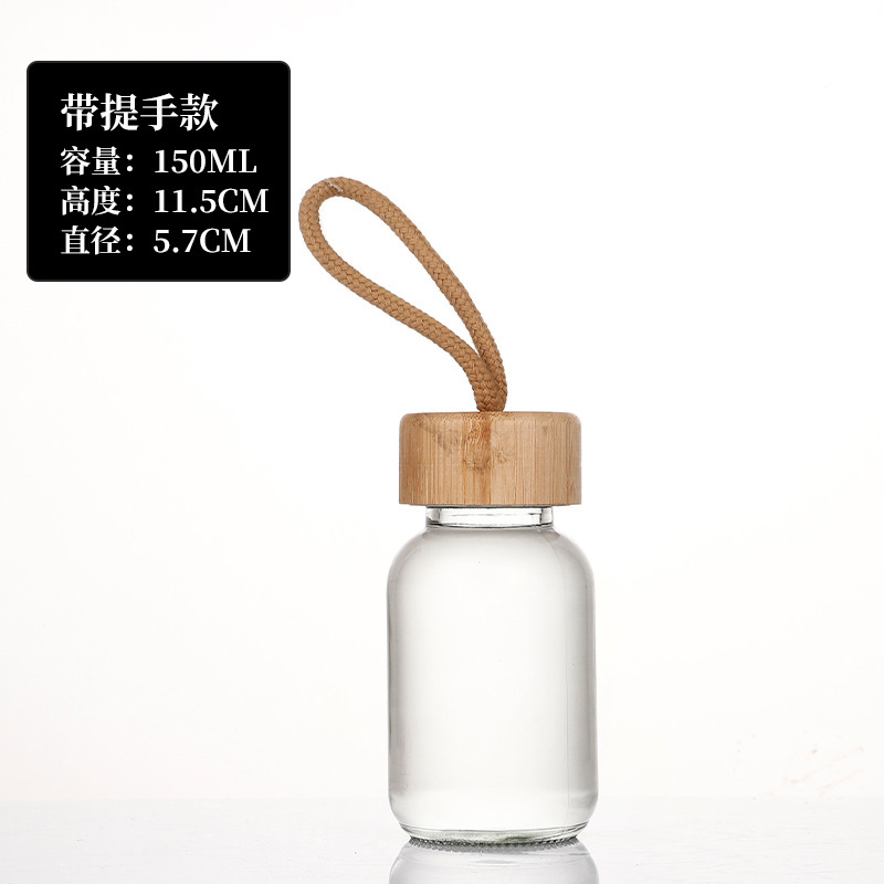 150Ml bamboo cover with rope