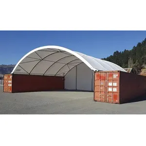 Yeni sıcak satış ürünleri C2020 hızlı inşa 20ft kubbe konteyner barınak PVC kargo konteyneri çatı çadır barınak ile geri