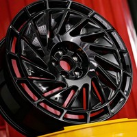 Rines de Aleación Forjada Multirradio Negros Brillantes JDM Personalizados Premium de 17 18 19 20 Pulgadas 5x114.3 5x120 5x130 para Autos Tesla BMW Audi