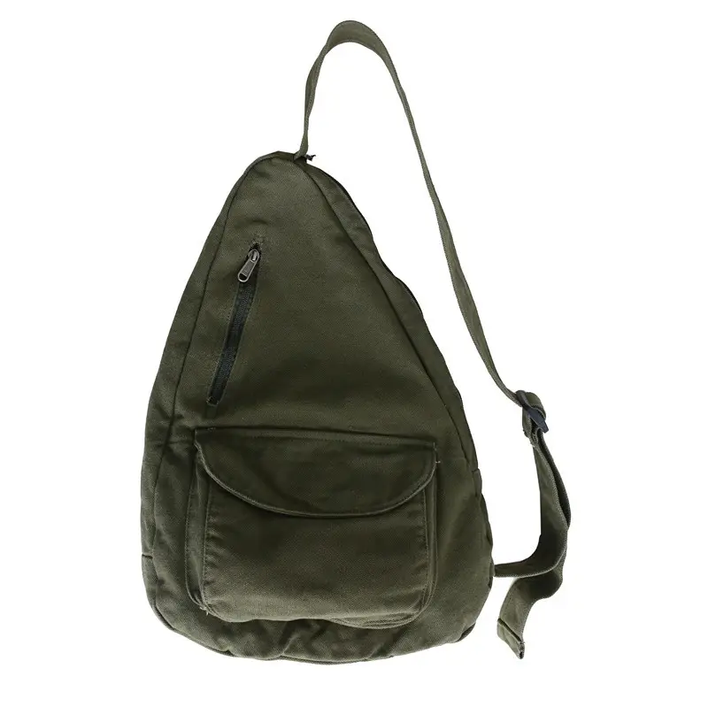 Versátil impermeável Canvas Sling Bag: elegante ombro Crossbody Fanny Pack para exterior, ginásio, viagens e Camping